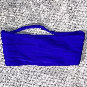 MIKOH Blue Strapless Bandeau Top Size Small